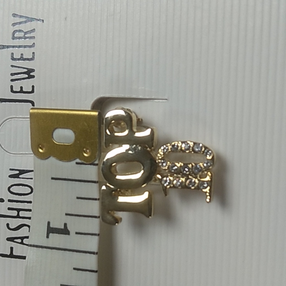 Gold & Rhinestones (Top 10) 1/2 x 1/2 by Fashion Jewerly, Fashion Pin - Picture 5 of 5